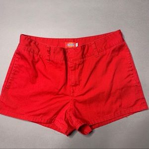Womens Red Dickies Shorts